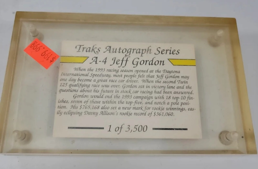 Jeff Gordon Autographed Card
