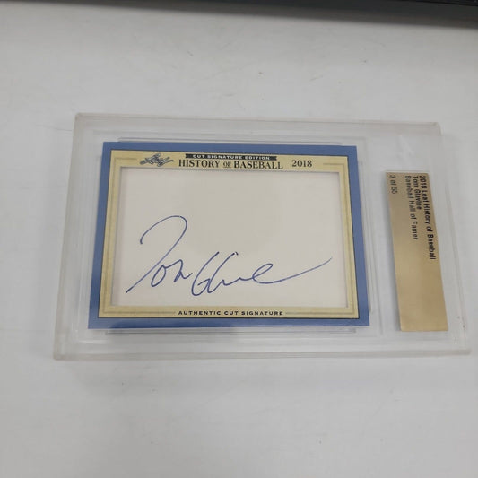 2018 Leaf History of Baseball Card Authentic Cut Signature Tom Glavine