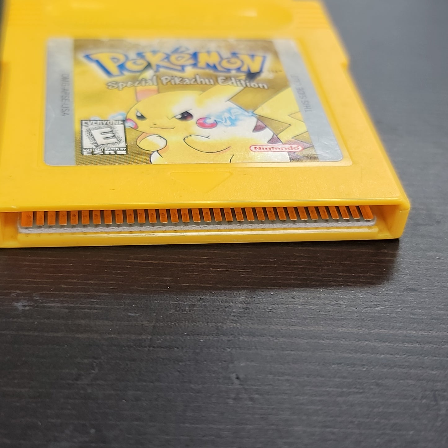 Pokemon Yellow Game Boy Game Chipped Label