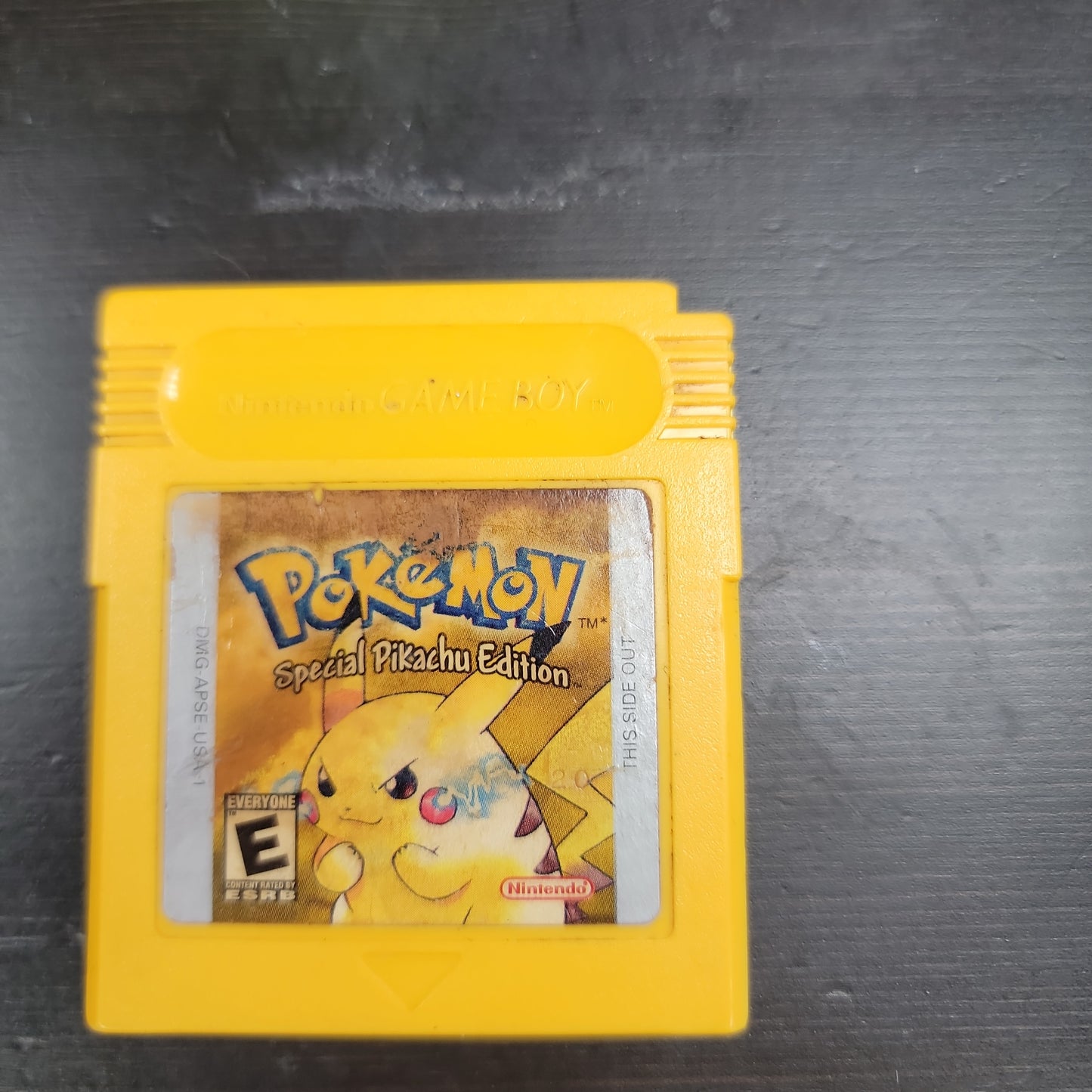 Pokemon Yellow Game Boy Game Stained Label
