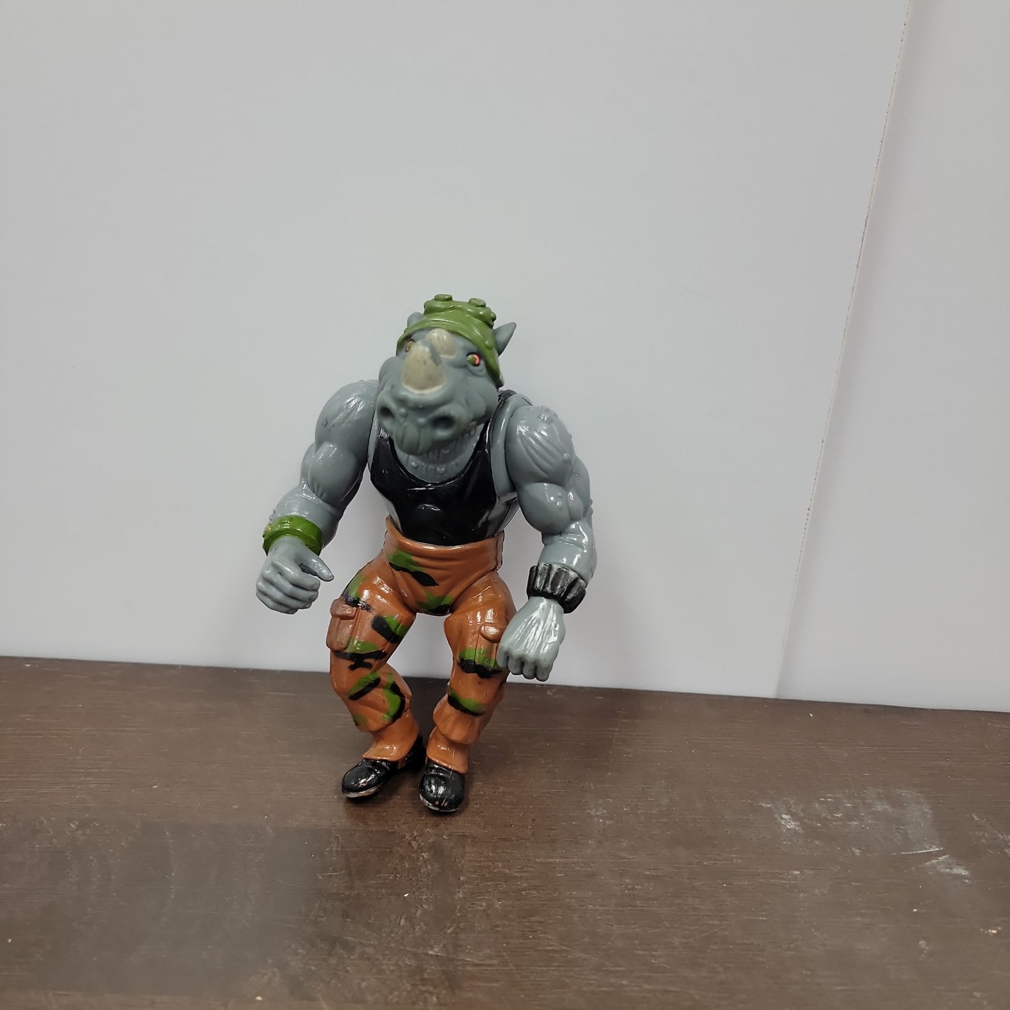 Rocksteady HARD HEAD 100% Complete Teenage Mutant Ninja Turtles 1988 Playmates