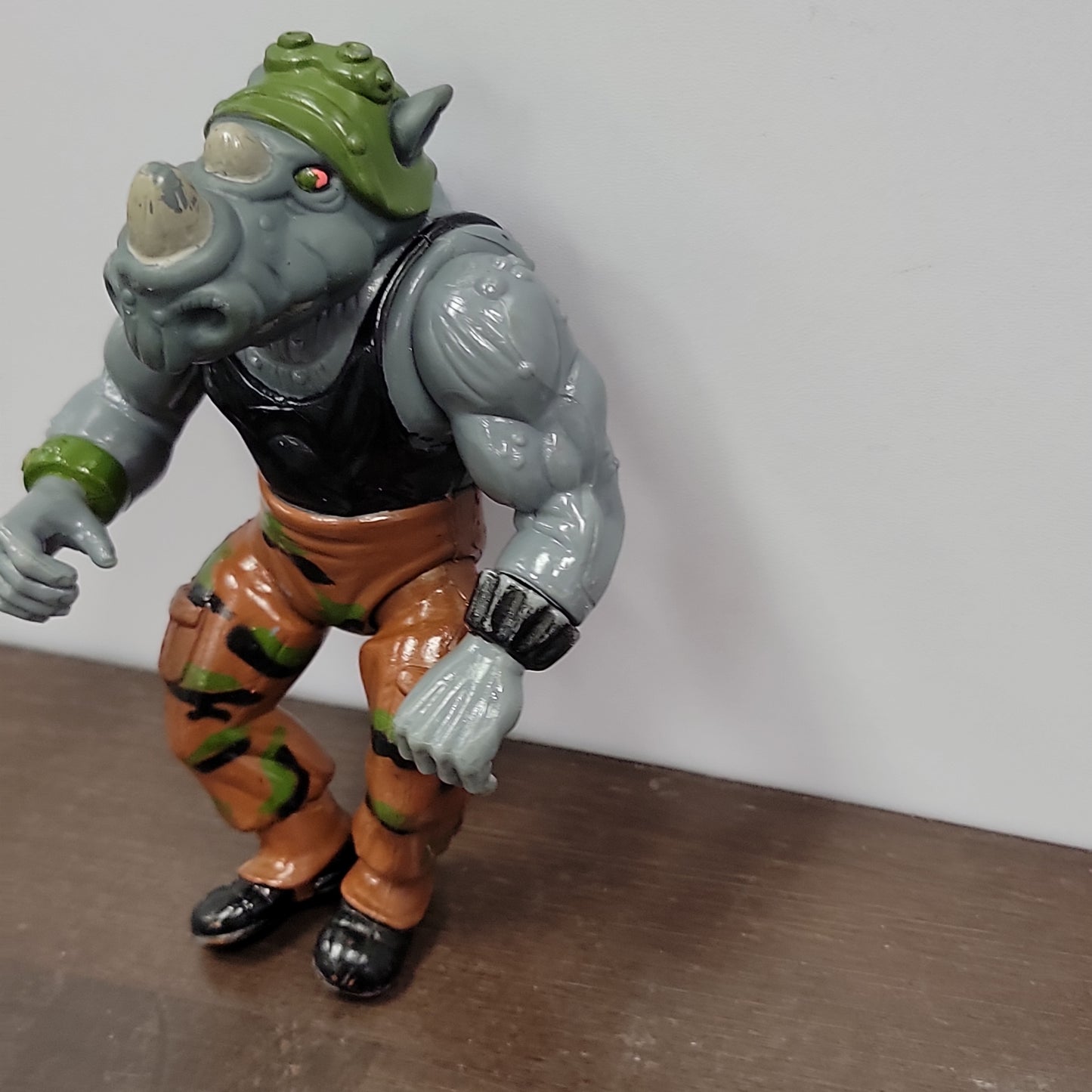 Rocksteady HARD HEAD 100% Complete Teenage Mutant Ninja Turtles 1988 Playmates