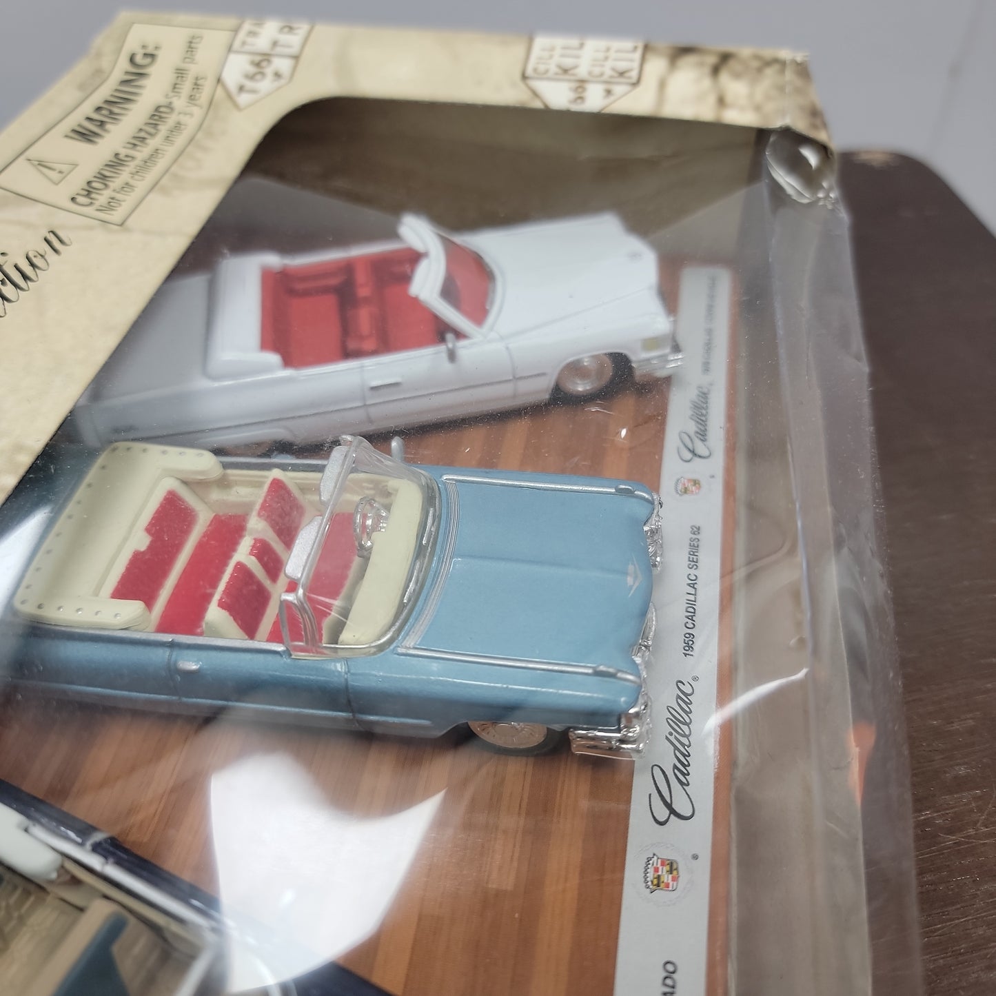 City Cruiser Collection 1/43 Scale Cadillac 1955 Eldorado, 1959 Series 62, & 1976 Covpe De Ville