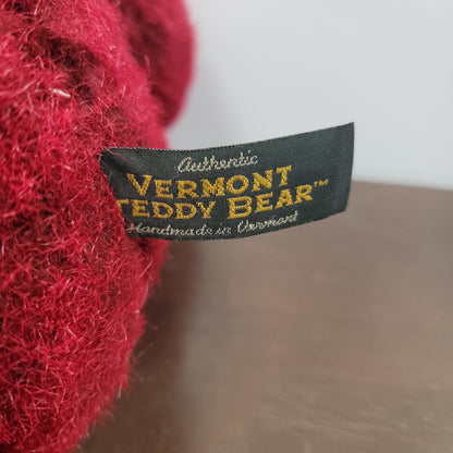 Vermont Teddy Bear 16" Jointed Red Black Plush