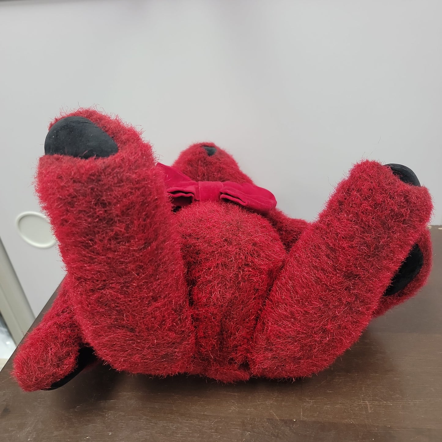 Vermont Teddy Bear 16" Jointed Red Black Plush