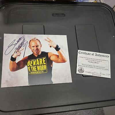 Autographed Scotty 2 Hotty Beware of the Worm Photo with COA