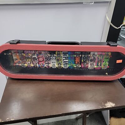 Tech Deck Wall Mount and 16 Skateboards