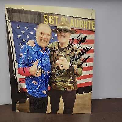 Autographed Sgt. Slaughter and Hacksaw Jim Duggan Photo with COA'S