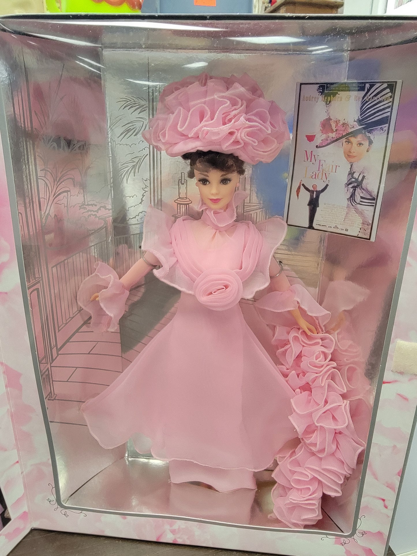 Barbie As Eliza Doolittle in My Fair Lady Pink Dress Barbie Doll