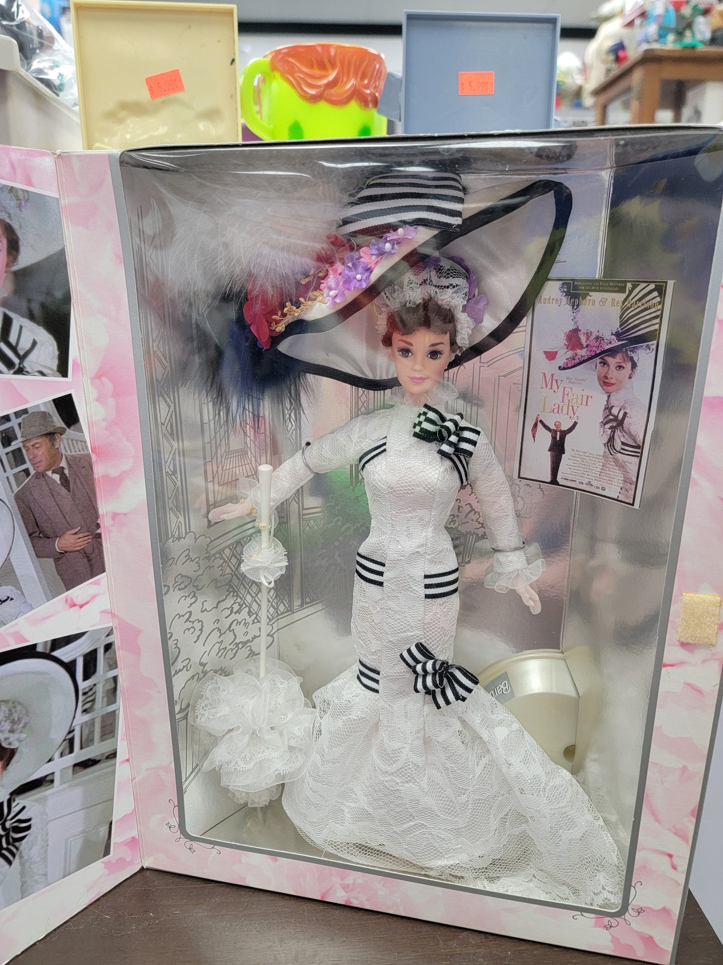 Barbie As Eliza Doolittle in My Fair Lady White Dress Barbie Doll