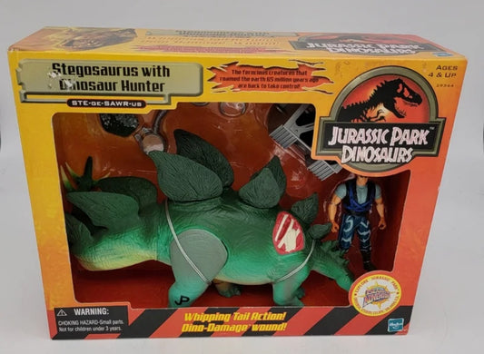 Jurassic Park Dinosaurs Stegosaurus with Dinosaur Hunter