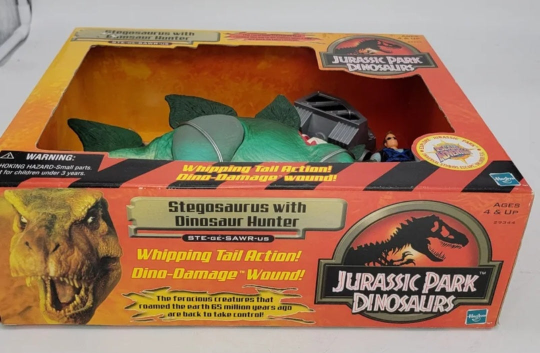 Jurassic Park Dinosaurs Stegosaurus with Dinosaur Hunter