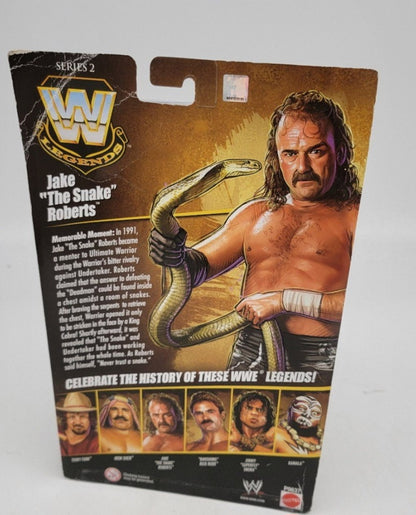 WWE Elite Legends Jake "The Snake" Roberts Autographed Action Figure with C.O.A.