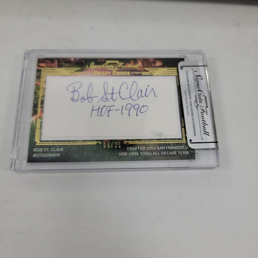 Tristar Signacuts Football Bob St. Clair Autograph 06/25