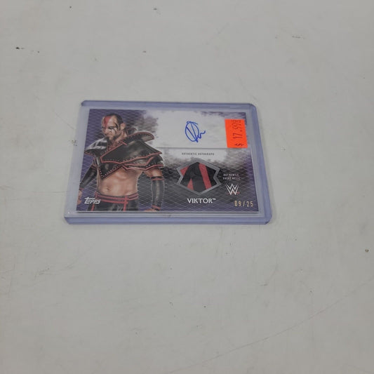 WWE Viktor Authentic Shirt Relic Autograph Card