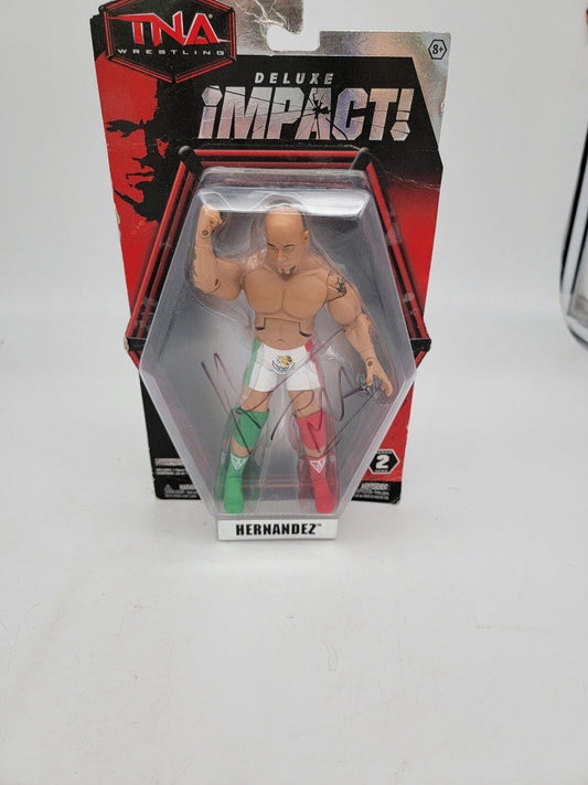 TNA Wrestling Deluxe Impact! Hernandez Autographed Action Figure